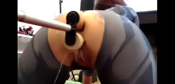  Double Penetratioin with a Fucking Machine Latina Big Ass    big tits webcam